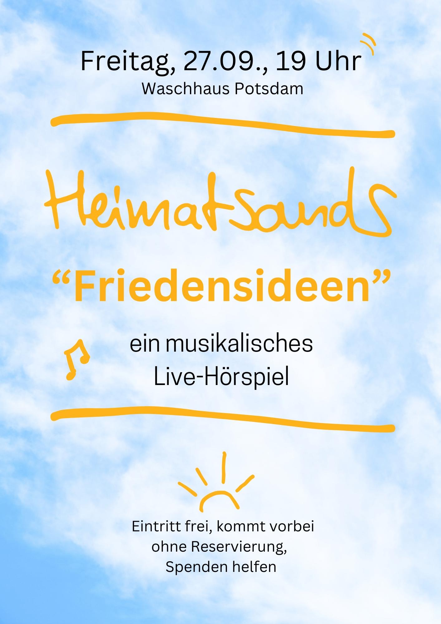 Heimatsounds Friedensideen - ein musikalisches Live-Hörspiel